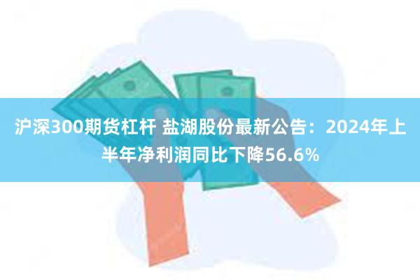 沪深300期货杠杆 盐湖股份最新公告：2024年上半年净利润同比下降56.6%