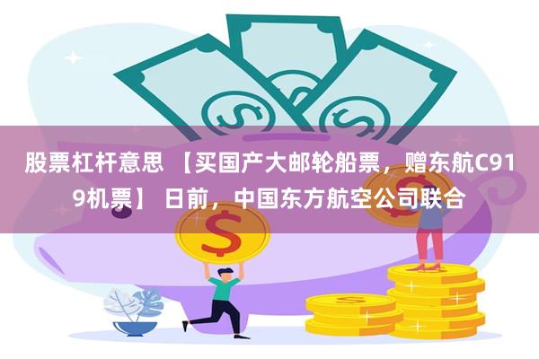 股票杠杆意思 【买国产大邮轮船票，赠东航C919机票】 日前，中国东方航空公司联合