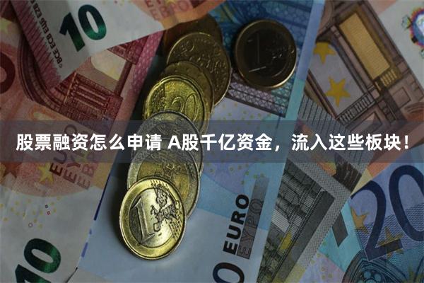 股票融资怎么申请 A股千亿资金，流入这些板块！