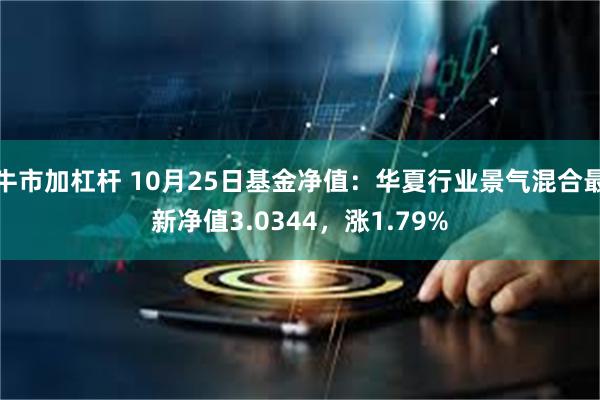 牛市加杠杆 10月25日基金净值：华夏行业景气混合最新净值3.0344，涨1.79%