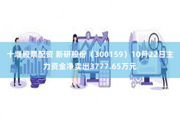 十堰股票配资 新研股份（300159）10月22日主力资金净卖出3777.65万元