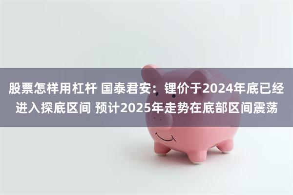 股票怎样用杠杆 国泰君安：锂价于2024年底已经进入探底区间 预计2025年走势在底部区间震荡